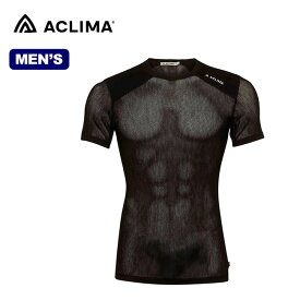 アクリマ ウールネットライトTシャツ メンズ ACLIMA WOOLNET LIGHT T-SHIRT 男性 108100 半袖 アンダーウェア メリノウール 透湿 保温性 トップス キャンプ アウトドア 【正規品】