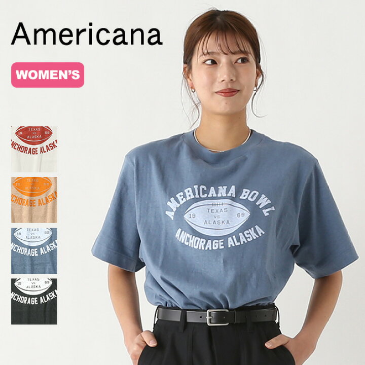 楽天市場】アメリカーナ カレッジプリント シームレスT AMERICANA 