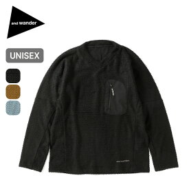 【一部SALE】アンドワンダー アルファダイレクトプルオーバー and wander alpha direct pullover メンズ レディース ユニセックス 5743244024 トップス 長袖 キャンプ アウトドア 【正規品】