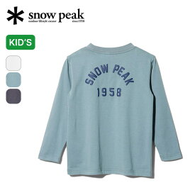 【一部SALE】スノーピーク フォームプリンテッドL/S Tシャツスノーピーク snow peak apparel Kids Foam Printed L/S T shirt ジュニア 子供 TS-23AK002 ティシャツ 長袖 ロングスリーブ ロンT カットソー トップス アパレル キャンプ アウトドア