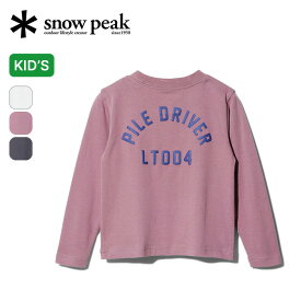 スノーピーク フォームプリンテッドL/S Tシャツパイルドライバー snow peak apparel Kids Foam Printed L/S Tshirt Pile Driver ジュニア 子供 TS-23AK004 ティシャツ 長袖 ロングスリーブ ロンT カットソー トップス キャンプ アウトドア