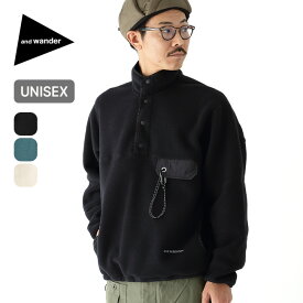 【SALE 20%OFF】アンドワンダー ウールフリースプルオーバー and wander wool fleece pullover メンズ レディース ユニセックス 5743281052 トップス フリース ミッドレイヤー プルオーバー キャンプ アウトドア 【正規品】