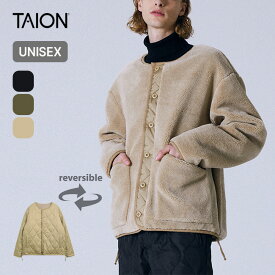 タイオン ミリタリーリバーシブルクルーネックダウンジャケット ユニセックス TAION MILITARY RIVERSIBLE CREW NECK DOWN JKT メンズ レディース ユニセックス TAION-R104BML-1 トップス アウター ジャケット ダウン 防寒 キャンプ アウトドア 【正規品】