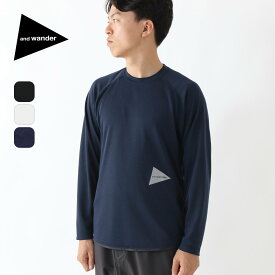 アンドワンダー パワードライジャージーラグランLS T and wander power dry jersey raglan LS T ユニセックス メンズ ウィメンズ 5744164134 トップス Tシャツ 長袖 キャンプ アウトドア 【正規品】