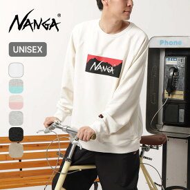 ナンガ エコハイブリッドボックスロゴスウェットシャツ NANGA ECO HYBRID BOX LOGO SWEATSHIRT メンズ レディース ユニセックス NW2311-1F201 スウェット スエット トレーナー 長袖 ロングスリーブ トップス おしゃれ キャンプ アウトドア 【正規品】