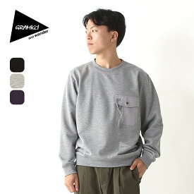 グラミチ×アンドワンダー ポケットスウェットシャツ GRAMICCI×and wander POCKET SWEAT SHIRT メンズ レディース ユニセックス 5744184415 スウェット スエット トレーナー 長袖 ロングスリーブ トップス おしゃれ キャンプ アウトドア 【正規品】