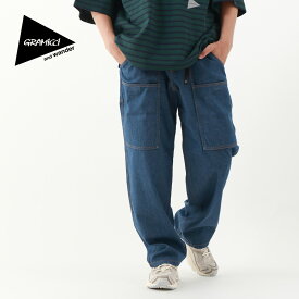 グラミチ×アンドワンダー デニムバギーパンツ GRAMICCI×and wander DENIM BAGGY PANT メンズ レディース ユニセックス 5744182420 ボトムス ロングパンツ 長ズボン おしゃれ キャンプ アウトドア 【正規品】