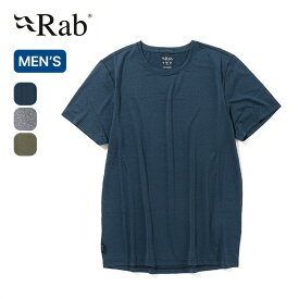 ラブ マントルTee メンズ Rab Men's Mantle Tee QBL-46 Tシャツ 半袖 速乾 防臭加工 アウトドア キャンプ 【正規品】