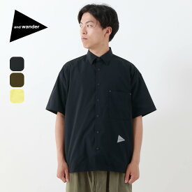 アンドワンダー UVカットストレッチSSシャツ and wander UV cut stretch SS shirt メンズ ウィメンズ ユニセックス 5744183158 半袖 カットソー シャツ トップス おしゃれ キャンプ アウトドア 【正規品】