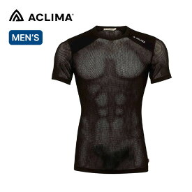 アクリマ ウールネットライトTシャツ メンズ WOOLNET LIGHT T-SHIRT 男性 108100 半袖 アンダーウェア メリノウール 透湿 保温性 トップス キャンプ アウトドア フェス 【正規品】
