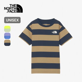 ノースフェイス S/SフィールドボーダーTee【キッズ】 THE NORTH FACE S/S Field Border Tee ジュニア 子供 NTJ32321 Tシャツ ティシャツ 半袖 カットソー トップス おしゃれ キャンプ アウトドア 【正規品】