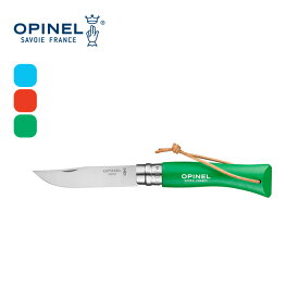 オピネル ステンレススチール皮紐付 #7 Colorama OPINEL ナイフ 小型ナイフ 折りたたみナイフ 折りたたみ式 キャンプ アウトドア フェス 【正規品】