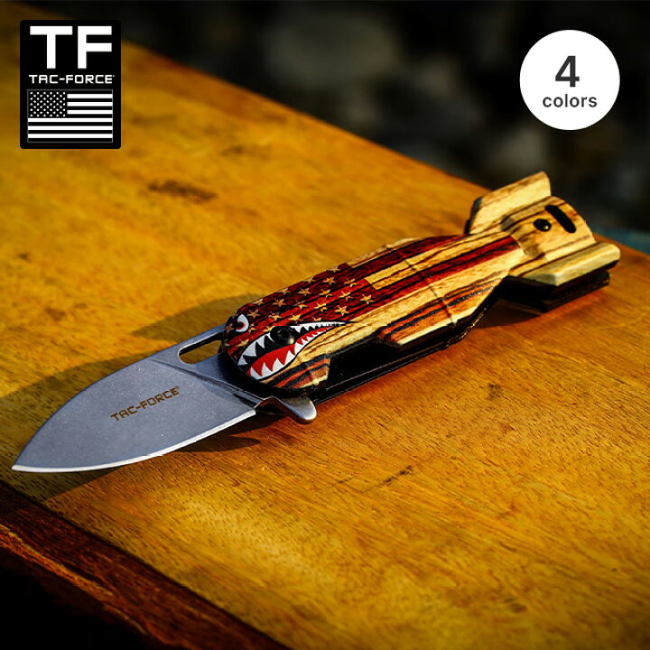 楽天市場】タックフォース シャークボムナイフ TAC-FORCE Shark Bomb 