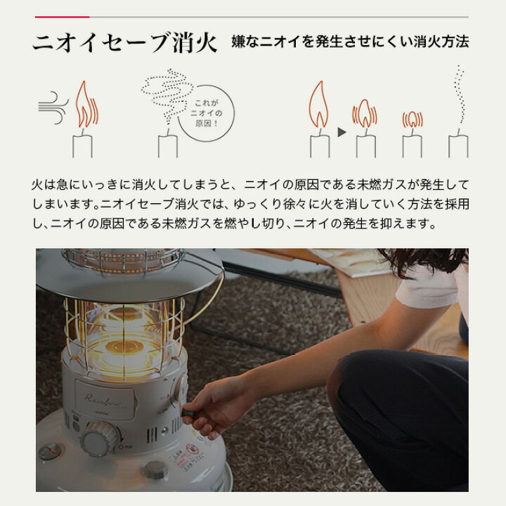 楽天市場】トヨトミ レインボー対流型石油ストーブ 電池レス TOYOTOMI 