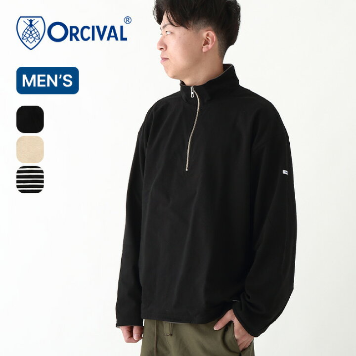 楽天市場】オーシバル ハーフジップL/Sプルーオーバー メンズ ORCIVAL 