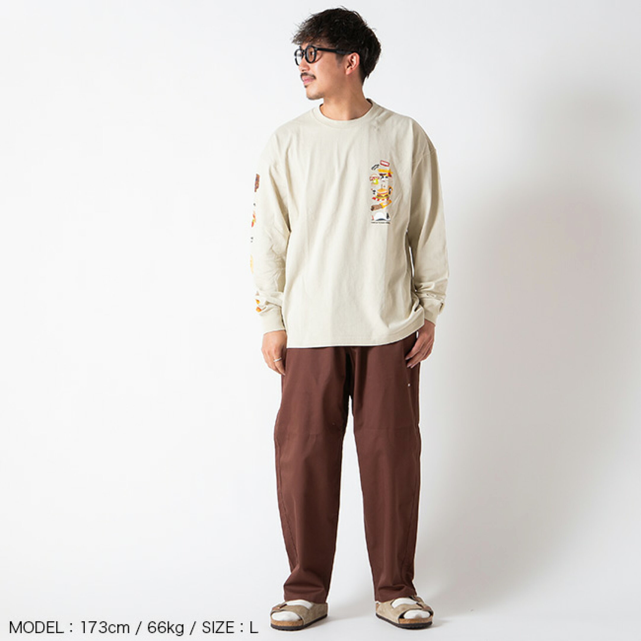 チャムス ファストフードL/S Tシャツ CHUMS Fast Food L/S T-Shirt メンズ レディース ユニセックス CH01-2515 トップス Tシャツ ロンT 長袖 オーバーサイズ タウンユース かわいい キャンプ アウトドア