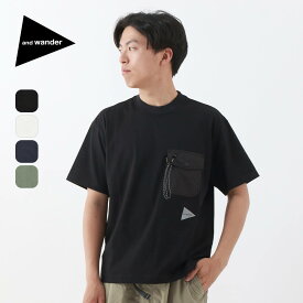 【SALE Max50%OFF】【ラスト1点】アンドワンダー ポケットT and wander pocket T メンズ ウィメンズ ユニセックス 5745184094 トップス Tシャツ 半袖 レディース おしゃれ キャンプ アウトドア