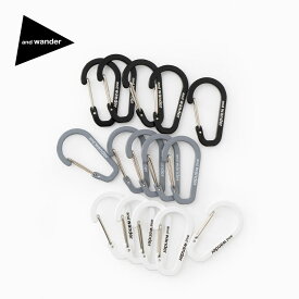 アンドワンダー ミニカラビナセット and wander mini carabiner set 5745987289 カラビナ ミニサイズ 小さめ 軽量 ギフト アクセサリー おしゃれ キャンプ アウトドア