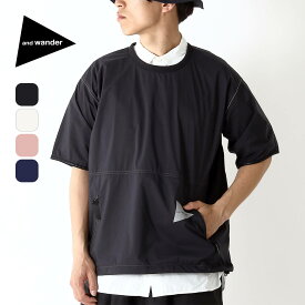 【SALE Max50%OFF】アンドワンダー パーテックスウィンドT and wander PERTEX wind T ユニセックス メンズ ウィメンズ レディース 5745121017 トップス Tシャツ プルオーバー ウィンドシェル キャンプ アウトドア