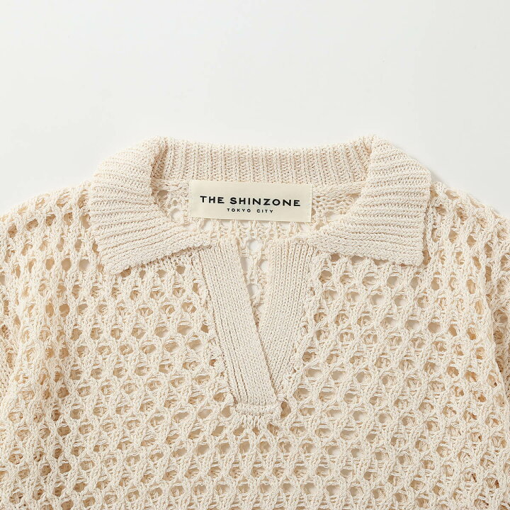 楽天市場】ザ シンゾーン オープンワークポロニット THE SHINZONE  