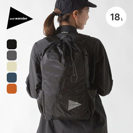 【SALE 20%OFF】アンドワンダー シルデイパック and wander sil daypack 5745975211 バッグ バックパック リュック 撥水 パッカブル トラベル 旅行 おしゃれ キャンプ アウトドア