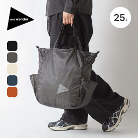 【SALE Max20%OFF】アンドワンダー シルトートバッグ and wander sil tote bag 5745975212 バッグ トートバッグ ショルダー 肩掛け 撥水 パッカブル おしゃれ キャンプ アウトドア