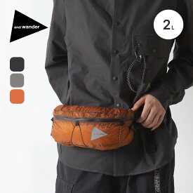 【SALE Max20%OFF】アンドワンダー シルウェストバッグ and wander sil waist bag 5745975214 バッグ ウエストバッグ ボディバッグ ウエストポーチ 撥水 パッカブル おしゃれ キャンプ アウトドア