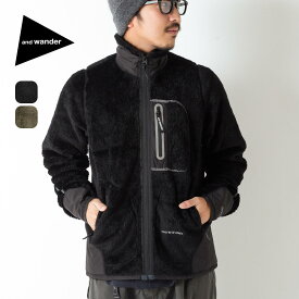 【SALE Max50%OFF】アンドワンダー ハイロフトフリースジャケット and wander high loft fleece jacket メンズ 5745241018 トップス フリース アウター もこもこ ふわふわ 防寒 おしゃれ キャンプ アウトドアウェア