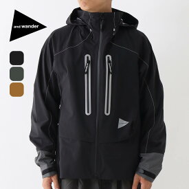 【SALE Max50%OFF】アンドワンダー パーテックスシールドレインジャケット and wander PERTEX SHIELD rain jacket メンズ レディース ユニセックス 5745911001 アウター トップス ジャケット 耐久 撥水 雨具 フード フーディ おしゃれ キャンプ アウトドア