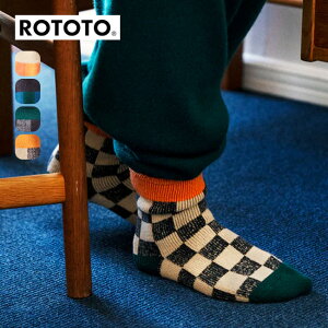 ���g�g �p�C�����[���\�b�N�X[�`�F�b�J�[�{�[�h] ROTOTO PILE ROOM SOCKS �hCHECKERBOAD�h ���j�Z�b�N�X �����Y ���f�B�[�X R1497 �C�� ���� ������� �L�����v �A�E�g�h�A