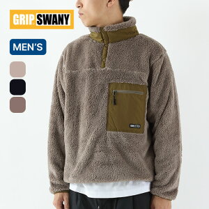 �ySALE Max50%OFF�z�O���b�v�X���j�[ �R�[�����t���[�X�v���I�[�o�[ GRIP SWANY CORAL FLEECE PULLOVER GSMCT-077 �����Y �A�E�^�[ �g�b�v�X �n�[�t�W�b�v �^�E�����[�X ������� �L�����v �A�E�g�h�A