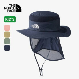 ザ・ノース・フェイス ノースフェイス サンシールドハット【キッズ】 THE NORTH FACE Kids' Sunshield Hat ジュニア 子供 NNJ02521 帽子 公園 外遊び 日よけ 紫外線対策 UVカット 撥水 子供用ハット あご紐 ひも付き トラベル 旅行 おしゃれ キャンプ アウトドア