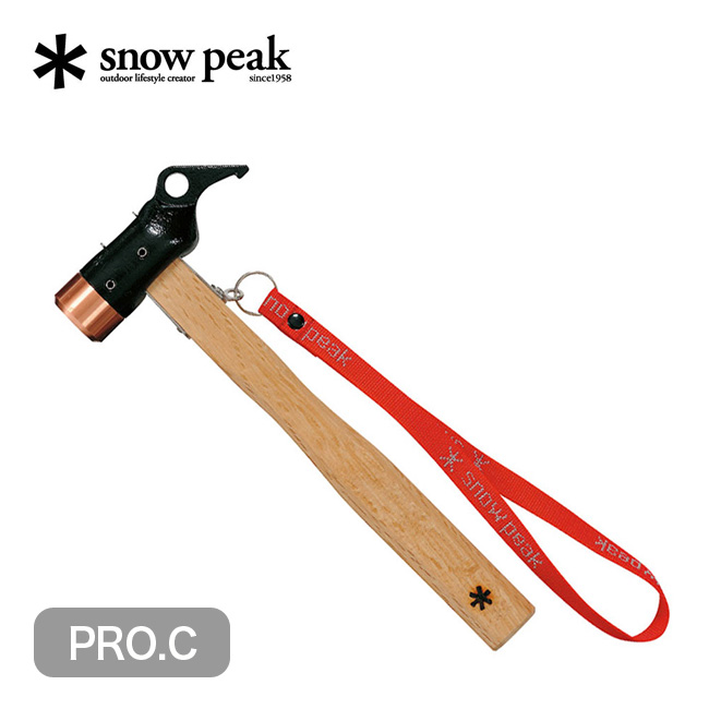2021 春夏 スノーピーク snow （訳ありセール 格安） peak ペグハンマー PRO.C N-001 スノピ ハンマー 金槌 アウトドア フェス ペグ ソリッドステーク キャンプ 正規品 金づち かなづち ステーク 割り引き テント