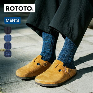 ���g�g �I�[�K�j�b�N�R�b�g���C���f�B�S�g�[���\�b�N�X ROTOTO ORGANIC COTTON INDIGO TONE SOCKS �����Y R1645-SS26 �C�� ���� ������� �L�����v �A�E�g�h�A