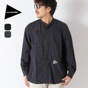 �A���h�����_�[ �X�g���b�`���b�v�o���h�J���[�V���c and wander stretch rip band collar shirt 5746953021 �����Y ���� �����O�X���[�u �J�W���A���V���c UV�J�b�g �z���� �g�b�v�X ������� �L�����v �A
