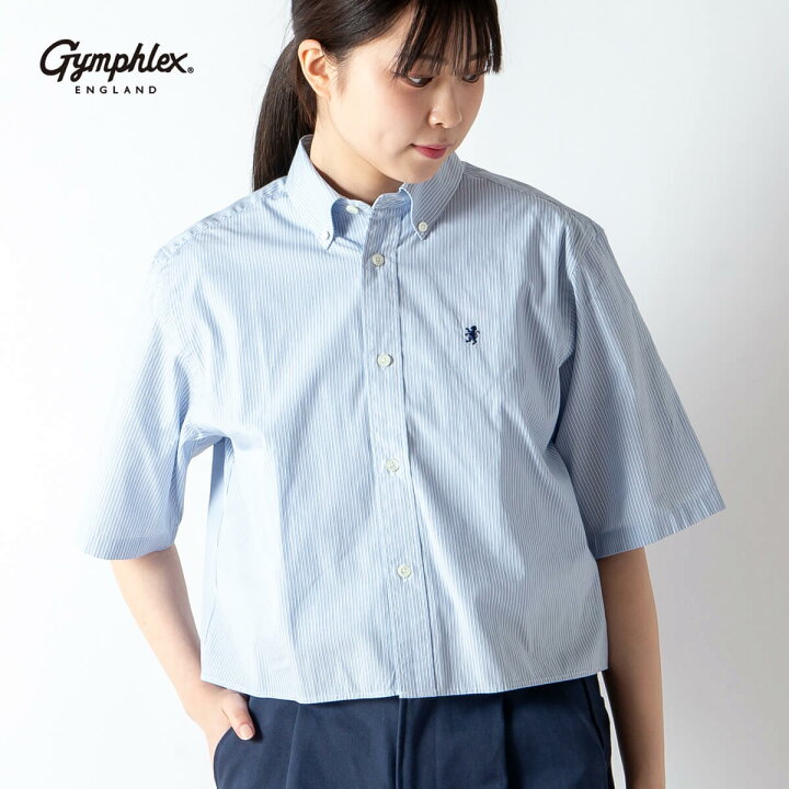 楽天市場】ジムフレックス ショートB.D.シャツS/S 80/2ストライプ 