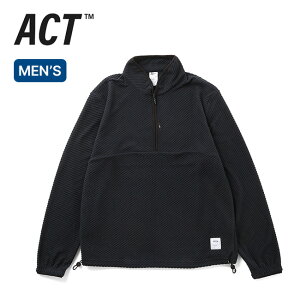 �A�N�g �T�[���V�F�� �t���[�X ACT Thermo Shell Fleece �����Y ACT-FLE-M0101 �g�b�v�X �n�[�t�W�b�v �ۉ� �o�R ������� �L�����v �A�E�g�h�A