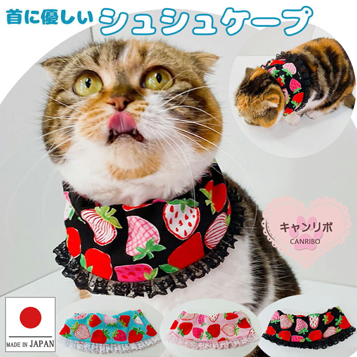楽天市場】【送料無料】手作り 猫用ケープ 猫 首輪【シュシュ ケープ  