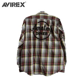 セールAVIREXアヴィレックスAviators Dinerバック刺繍チェックワークシャツアヴィエーターズダイナーL/S CHECK WORK SHIRT (ネルシャツ)7833120013アビレックス