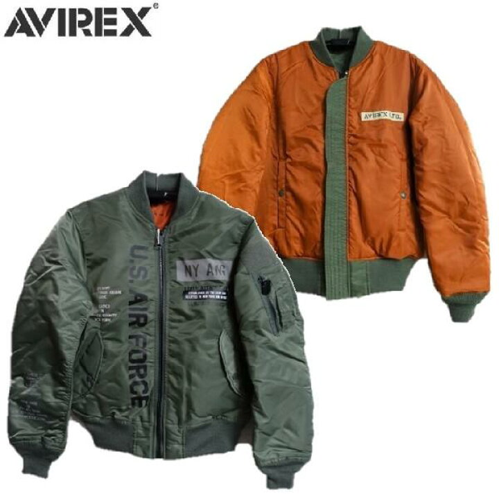 楽天市場】セールAVIREX MA-1 「REFLECT STENCIL」(セージ 