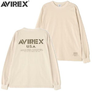 Z[AVIREX OFFICIAL LOGOXeVTVcMILL.STENCIL LONGSLEEVE T-SHIRT 7834230014ArbNX(ABbNX)