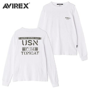 Z[AVIREX uUSN TOMCATv~jbtTVcLONGSLEEVE MINI WAFFLE T-SHIRT 7835130015ArbNX(ABbNX)