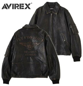 AVIREX (�A�r���b�N�X)FLY FOR NAVY�G���{�X���H���U�[�W���P�b�gLEATHER JACKET NAVAL COLLECTION 7836250014 AVIREX�A���B���b�N�X