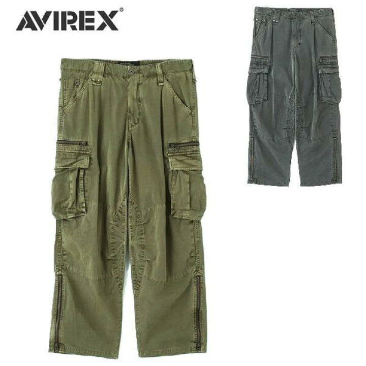 楽天市場】AVIREXピグメント加工テーピングカーゴパンツ PIGMENT 