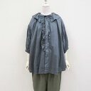 セールbuoy buoy(ブイ )80satin frill puff (サテンフリル)ブラウスBL-017-25-1by（bulle de savonビュルデサボン） MADE IN JAPAN(日本製)