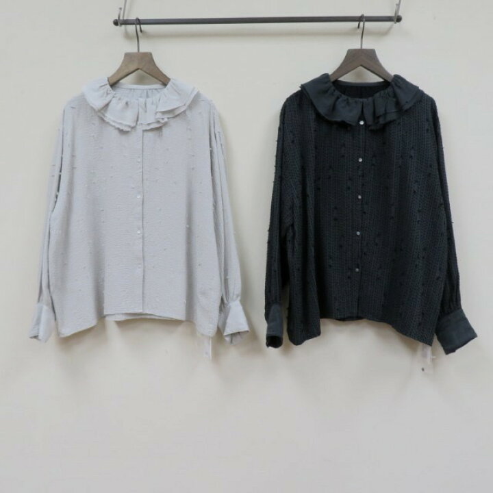 楽天市場】qiri（キリ） 刺し子ジャガードsashiko jacquardフリル 