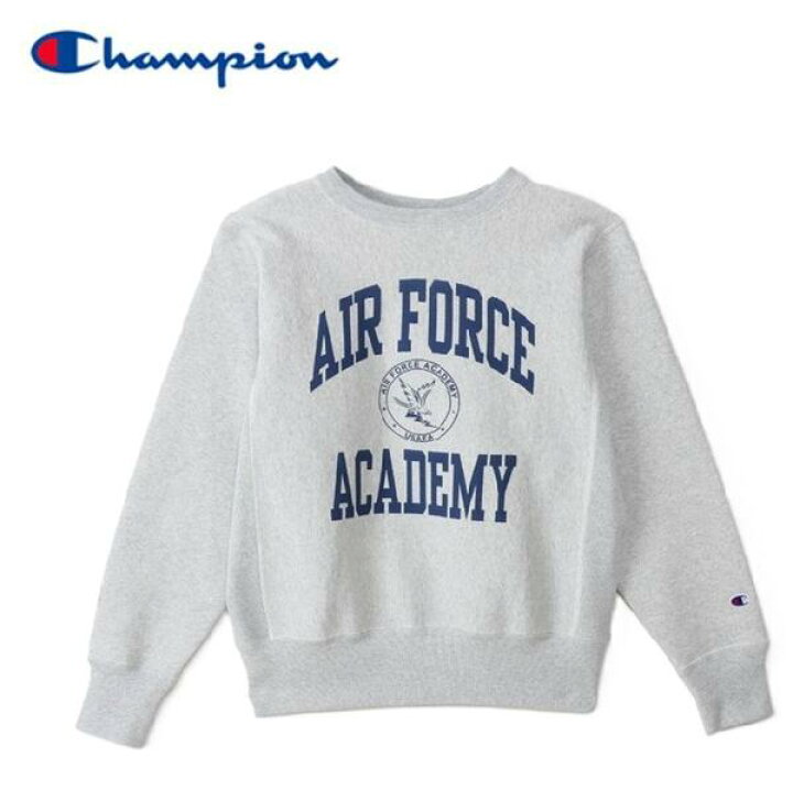 楽天市場】Champion AIR FORCE ACADEMYプリントリバースウィーブ(青単 