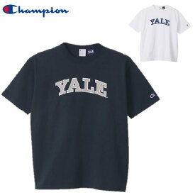 Champion (YALE)24SS立体ロゴプリントMADE IN U.S.A.T1011ヘビーウェイトTシャツYale Universityイェール大学(米国製)C5-Z302(ティーテンイレブン)チャンピオン