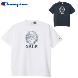 Champion (YALE)校章ロゴプリントMADE IN U.S.A.T1011ヘビーウェイトTシャツYale Universityイェール大学(米国製)C5-Z302(ティーテンイレブン)チャンピオン