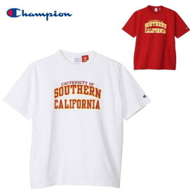 Champion (USC)24SSプリントMADE IN U.S.A.T1011ヘビーウェイトTシャツUniversity of Southern California南カリフォルニア大学(米国製)C5-Z303(ティーテンイレブン)チャンピオン